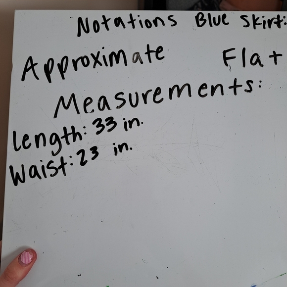 Notations Blue Green White Beachy Summer Tiered Watercolor Midi Skirt Size 3X - Picture 6 of 6